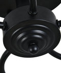 Base of Dope Semi Flush Mount Ceiling Light Fixture With Five Tulip Glass Globes, showcasing detailed modern black design.