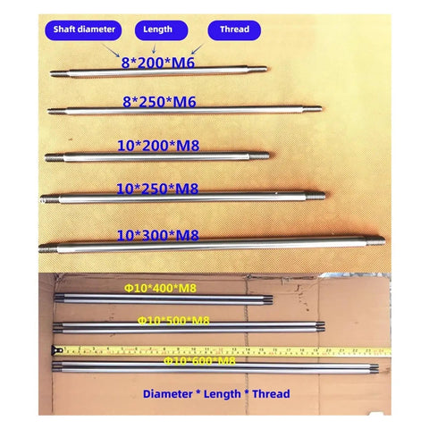 Top Tier Reciprocating Cycle Linear Actuator Push Rod Replacement For Telescopic Motors With Slick M6 Threading And 8 By 200 Millimeter Stroke displayed along with other push rod sizes and specifications.