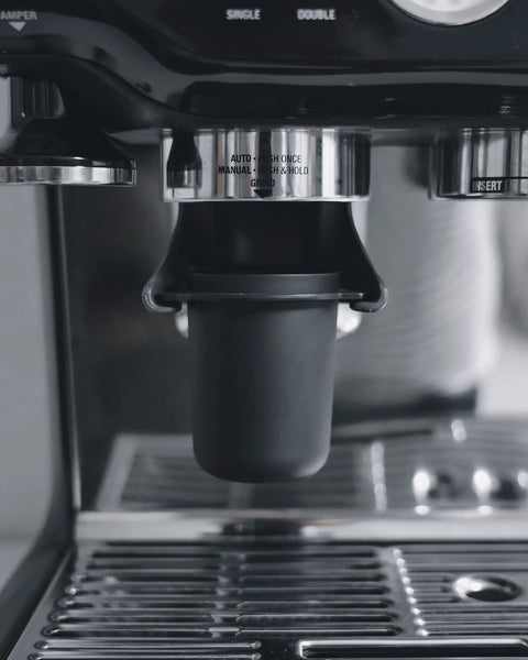 53.3mm Portafilter Dosing Cup In 304 Stainless Steel With Matte Black Nonstick Finish in 54mm Breville machine