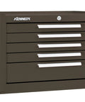 285XB 27-Inch Five-Drawer Industrial Top Chest In Tan Brown Wrinkle With Tubular Lock And Flat Top Surface For Stacking