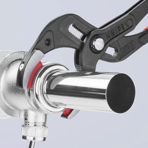 Pipe Gripping Pliers With Replaceable Plastic Jaws for Soft Surfaces gripping metal pipe without marking