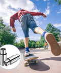 Skateboarder with 16 Piece Inline Skate Spacers Aluminum Axle Spacers For 6mm Axles Inline Bearings Speed Spacer Kit