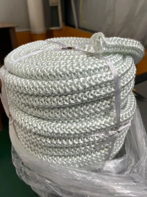 Graphite Impregnated Fiberglass Rope Seal Gasket For Wood Stoves 14mm By 2m White Replacement Heat Resistant Door Seal