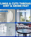 Windex Fast Shine Foam Glass Cleaner, no-drip aerosol, 19 oz, pack of 2; cleans mirrors, windows, glass.
