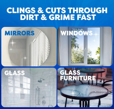 Windex Fast Shine Foam Glass Cleaner, no-drip aerosol, 19 oz, pack of 2; cleans mirrors, windows, glass.