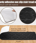 Non Slip Stair Tread Carpet Set Of 15 For Wooden Steps Indoor Outdoor 8x30 Dark Grey With Easy Peel And Stick Bottom