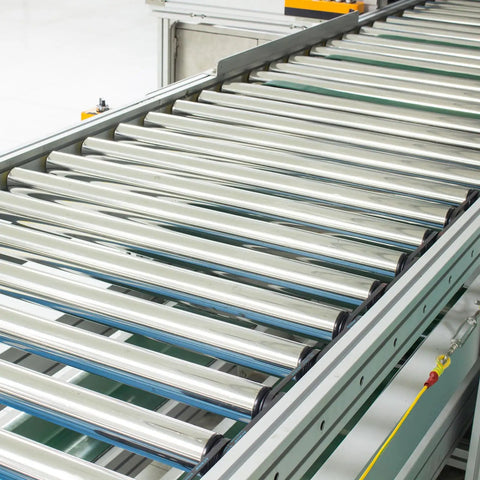 Top Shelf Heavy Duty Stainless Steel Conveyor Rollers 3 Inch Diameter 22 Inch Length Two Pack With Galvanized End Caps Rust Proof on conveyor system.