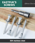 Heavy Duty Lag Bolts For Wood Three Eighths Inch By Four Inches With Washers Stainless Steel 304 Grade Partial Thread