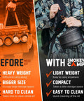 Comparison of heavy old mess kit and compact All In One 11 Piece Camping Cookware Set With Stove And Adapter For Backpacking Hiking