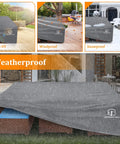Beefy Heavy Duty Patio Furniture Cover Waterproof And Anti UV 500D Tear Resistant For 7 To 12 Seat Sectional Sofa in rain