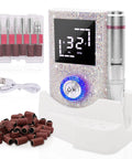 Boss Level Cordless Electric Nail Drill Features Stepless Speed Knob For A Smooth Operator Vibe At 45000 Rpm Powering Swift Acrylic Gel And Dip Powder Removal Lightweight Manicure Pedicure Kit