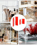 8 Pcs Self Adhesive Clear Plastic Hinges In Two Sizes Acrylic Transparent Continuous Hinges for cabinets, displays, and aquarium lids