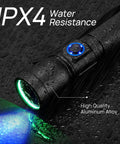 Water-resistant 2 Pack USB-C Rechargeable 365nm UV Blacklight Flashlights for pet urine and stain detection, bed bug spotter.