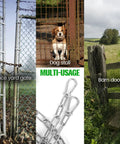 2 Pack Outdoor Gate Chain Lock With Four Carabiners, Adjustable 28 Inch Gate Latch Chain For Fence Yard Garden Farm Barn, One-Hand Operation, Stainless Steel securing gate, dog stall, barn door.