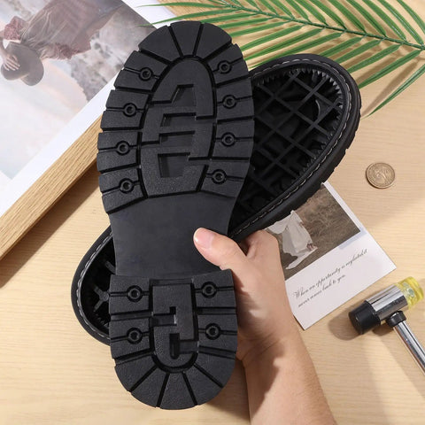 Non Slip Rubber Sole Replacement For Shoes 1 Pair Black Full Outsole Protector With Non Skid Grip Durable Repair Soles