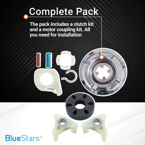 Washer Clutch Assembly Kit And Motor Coupling For Whirlpool Kenmore Washers DIY Ready To Install Replacement Parts Pack