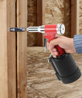 Heavy Duty Air Hydraulic Pop Rivet Gun for Fast, Reliable Riveting, Pneumatic Riveter Tool With Stainless Steel Body And Aluminum Frame, Pro Grade Durability For Metalworking, Automotive, And Home DIY Projects used on wood frame rivet