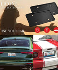Silicone License Plate Frame Covers 2 Pack For Front And Rear Car Plates Black Rust Proof Rattle Proof Weather Proof Frame Holders