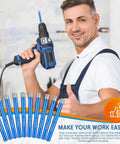 Amazon Dry Diamond Drill Bits Set, 10 pcs, 1/4in shank; blue diamond-coated bits for granite, marble, tile