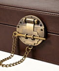 Retro Iron Alloy Hasp Latch Tower Buckle Chain Lock For Vintage Jewelry Chest Treasure Display Case Storage Security close-up