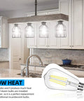 Vintage Style LED Edison Bulbs 12 Pack 7W 60W Equivalent 850 Lumens 5000K Daylight White E26 Base in kitchen lighting