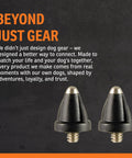 Replacement Probes for E Collars Half Inch Long Contact Points With O Ring Kit, two black probes on dark background