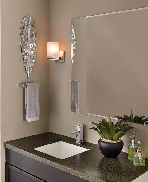 Bathroom with mounted 90 Degree Chrome Hand Towel Bar for Bathroom Durable Stainless Steel Toweling Rail