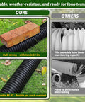 2 Pack Gutter Downspout Extensions 138 Inches With Filter, Flexible Corrugated Gutter Pipe, rain diverter comparison with brick weight test
