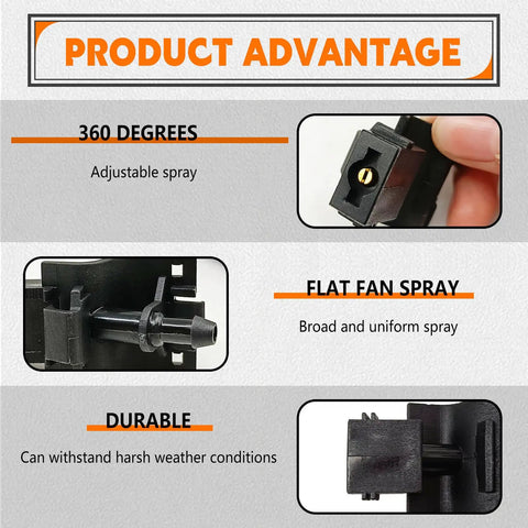 Front Windshield Washer Nozzle Kit Compatible With Toyota Highlander 2007-2023 Corolla 2006-2023 Camry features and advantages