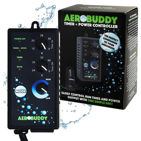 Variable Speed Controller With Interval Timer For 110V Electric Motors And Water Pumps, device and packaging with controls visible