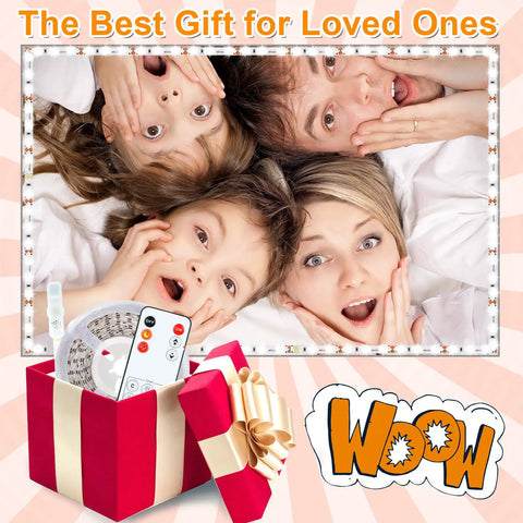 Family surprised by Vanity Mirror Lights For Makeup And Dressing Table Kit 13ft Flexible LED Strip With 6000K Daylight White Dimmer.