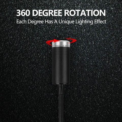 USB Star Light Sound Activated Night Light For Car And Home With 3 Color Options And 9 Modes displaying 360 degree rotation