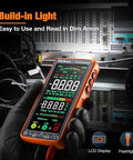Handy Digital Multimeter With Auto Ranging And Smart Mode 6000 Count TRMS Rechargeable Voltmeter in use with server rack