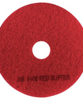 Red 20 Inch Floor Scrub Pad For Spray Buffing And Light Cleaning, Works With Rotary And Automatic Floor Machines, 5 Per Case