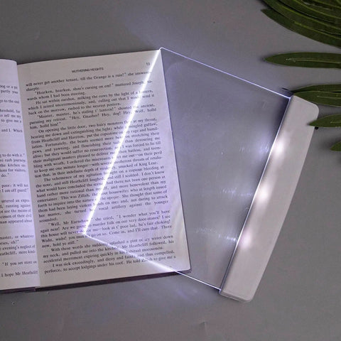 Flat Page Book Light With Clear LED Panel For Reading In Bed At Night Full Page Illumination Lamp Board Wireless White Reading Light For Nighttime Comfort Cozy Warm Glow And Crisp Clear Page Illumination