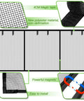 2 Car Garage Door Screen With Magnetic Closure Heavy Duty Weighted Bottom Self Sealing Hands Free Magnetic Screen Door details.