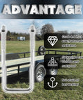 U-Bolt Spare Tire Carrier Holder Bracket For Trailer Side Mount Fits 4 Or 5 Lug Wheels Up To 15 Inch Tires Zinc Plated 8.8 Grade Steel