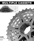 Image of 9 Speed Bike Cassette CS-HG400-9 11-32T Sprocket for Mountain, Folding, and Commuter Bikes with steel structure.