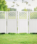 Outdoor Privacy Fence Screen With Lattice Mesh Panels For Yard Patio Backyard Conceals Air Conditioners Trash Cans Pool Equipment And More Enclosures No Fuss Outdoor Living Spaces Off White in garden