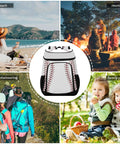 Sport Stripe Baseball Cooler Backpack With Insulated Leakproof Liner on beach, campfire, hiking, and picnic scenes