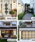 Motion Sensor Outdoor Porch Light With Dusk To Dawn Auto And Override Modes Black Anti Rust Wall Lamp for Front Porch Garage