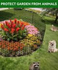 24 Inch High Outdoor Garden Fence Border Edging Roll Made From HDPE With UV Anti Aging Finish Keeps Rabbits And Small Pests Out No Dig Fencing for flower bed