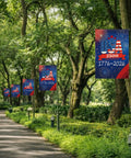 Line of 250 Anniversary USA Garden Flag Double Sided Waterproof 12x18 Inch Patriotic Yard Sign Commemorating 1776-2026