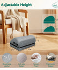 Under Desk Heated Foot Rest With Adjustable Height And Dual Heat Levels For Office Gaming Or Home Use Comfy Foot Warmer