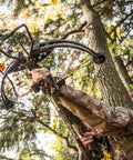 Action shot using Hip Shot Crossbow Shooting Rest Lightweight Stable Portable Telescopic Versatile Support in the field