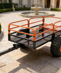 Heavy Duty Utility Trailer With 1500 Lb Load Capacity For Farm Hauling Lawn Mower And ATV UTV Towing Built From Solid Steel