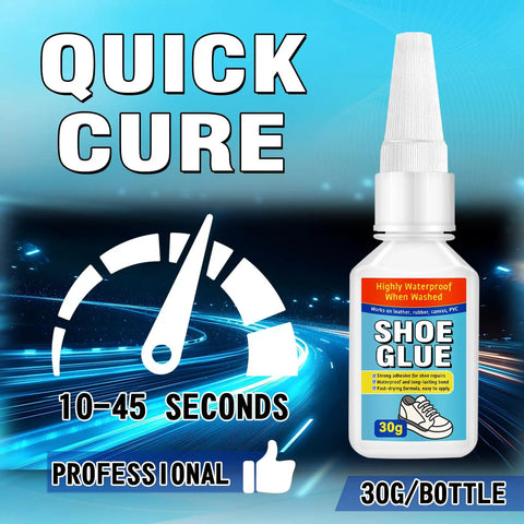 Heavy Duty Shoe Glue For Boots And Sneakers, Waterproof Bond For Leather Rubber And Fabric, 30g bottle, quick cure