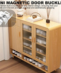 Cabinet with Push Release Magnetic Cabinet Latch With Double Wheel Spring Ball Bearing Door Catch For Soft Close And Easy Open