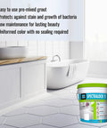 Bathroom with Spectralock 1 Pre Mix Pro Grade Ready To Use Stainproof Grout With 40 Color Options And 12 Dazzle Additives bucket