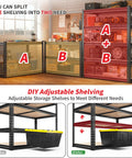 Must-Have Heavy Duty Garage Shelving Unit With Five Adjustable Tiers 2400 Pounds Capacity Metal Storage Racks split setup